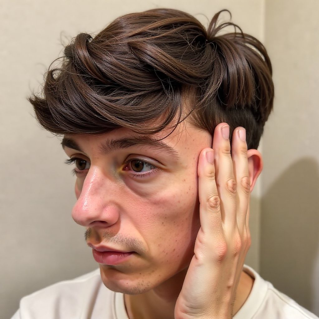 Haircut For Curly Hair With Faded Sides And Back
