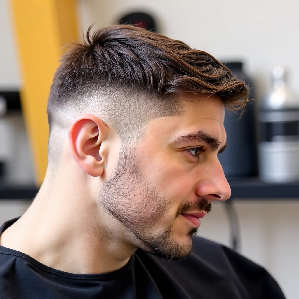 High Fade Haircut For Wavy Hair