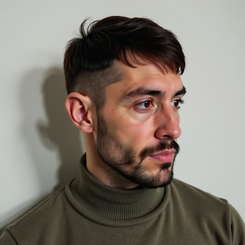 Short Crop And A Beard Hairstyle