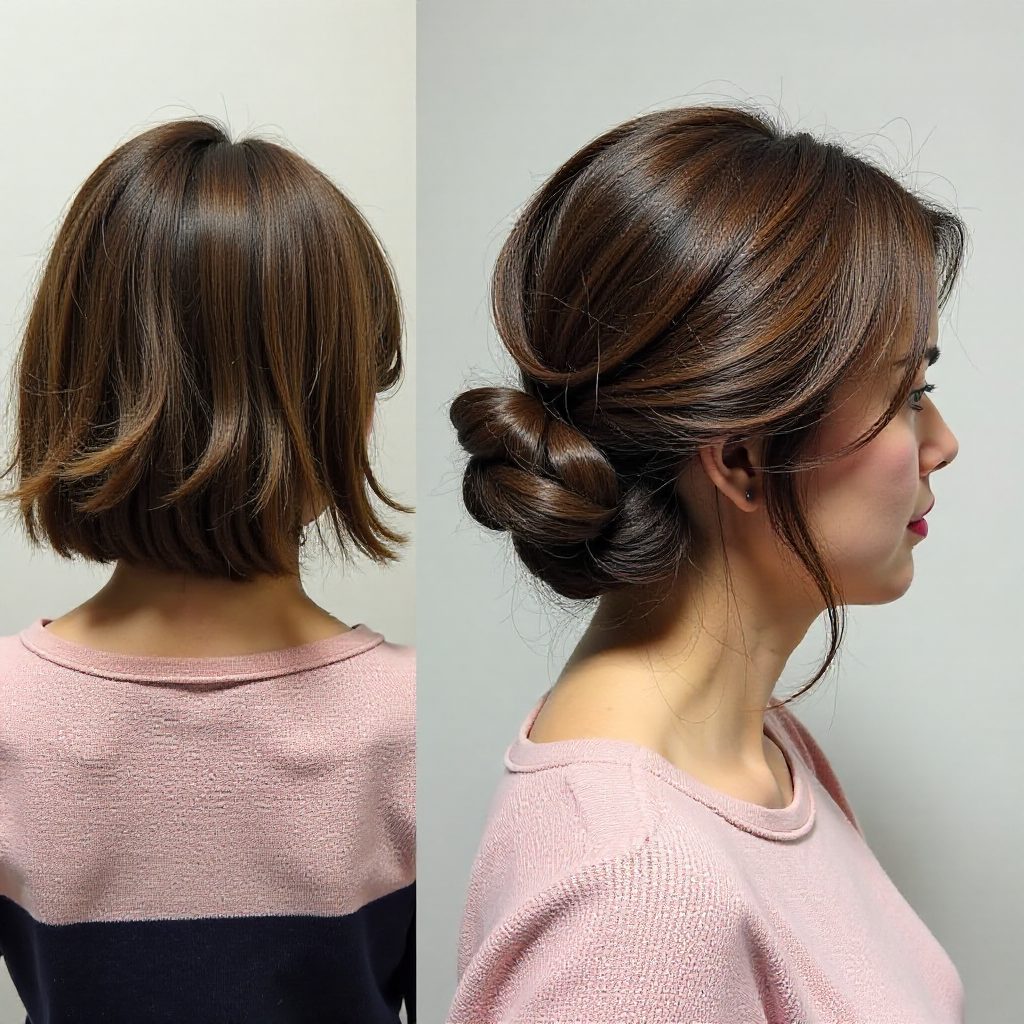 Textured Prom Hair Idea for Short Bob Length