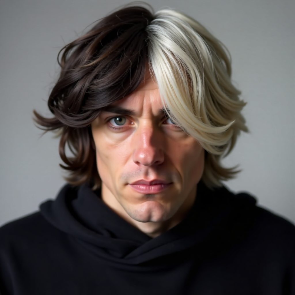 Black and White Hairstyle for Men