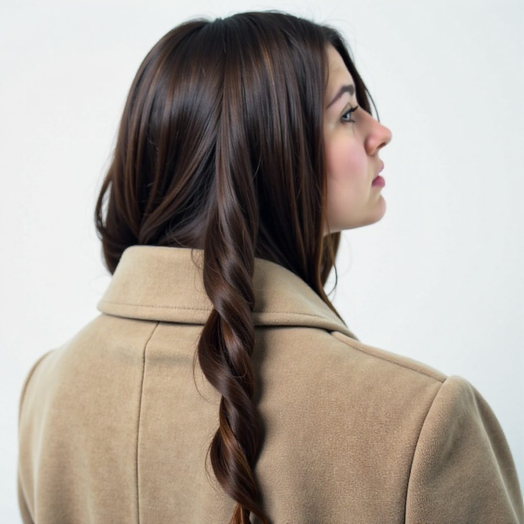 Low Braided Ponytail Hairstyle for a Party