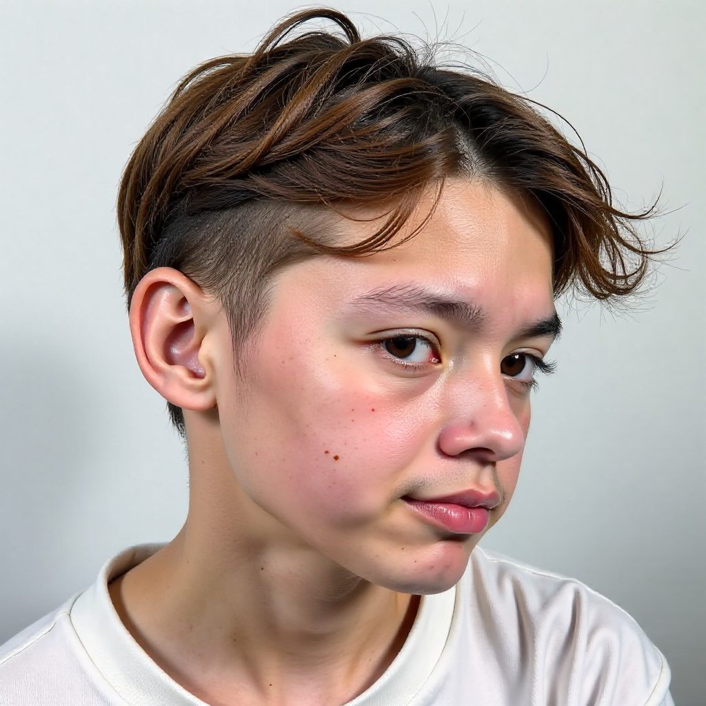 Men's Cut with Curtain Fringe