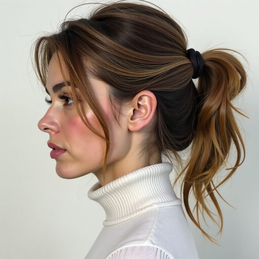Ponytail Prom Hairstyle with a Crown Braid
