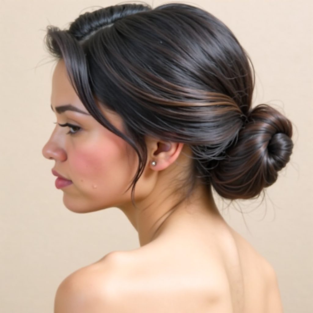 Chignon Bun Hairstyle for Prom
