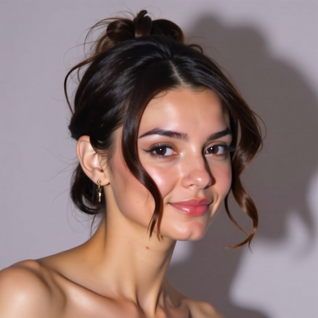 Relaxed Prom Style with High Bun