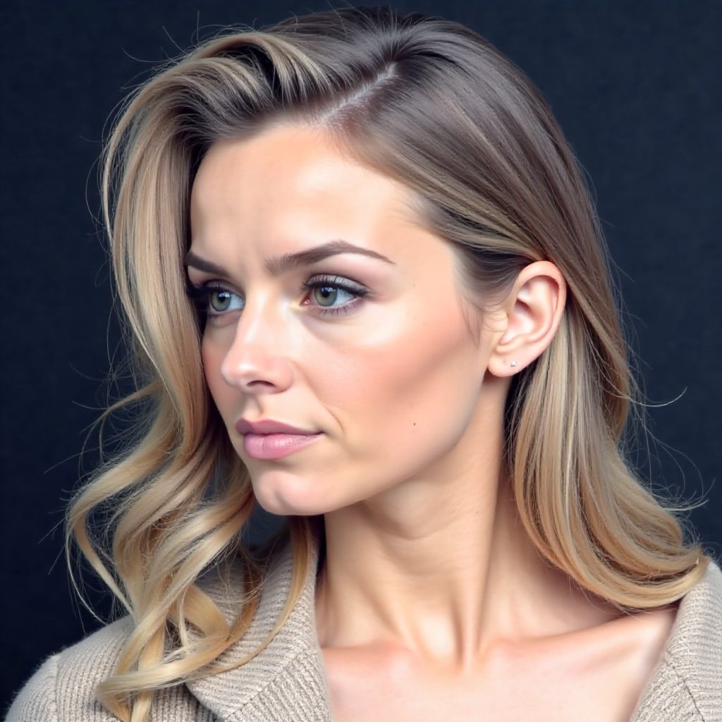 Glam Bob with Deep Side Part