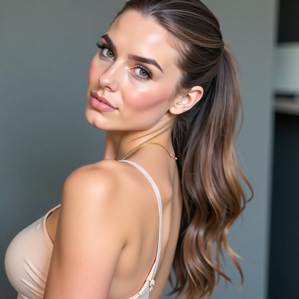Low Ponytail Thin Braids