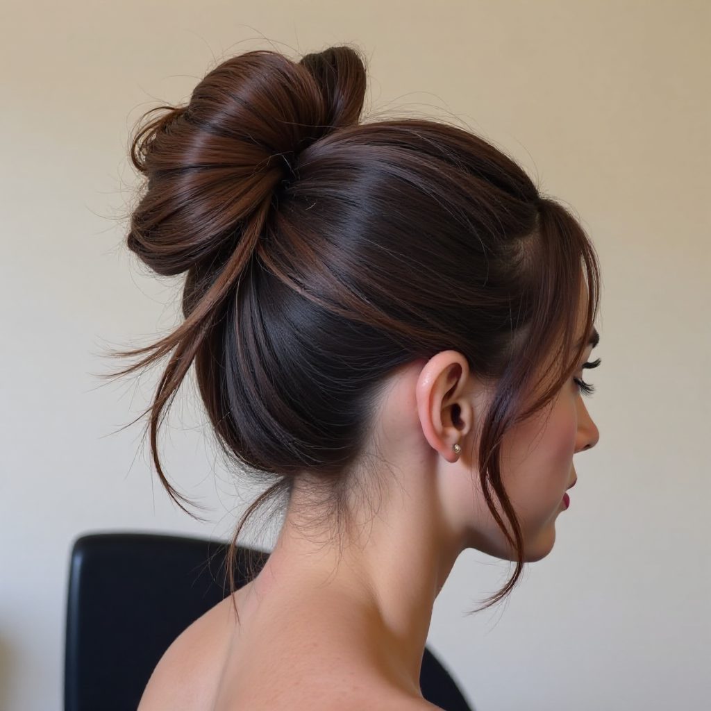 Tousled Twisted Bun For Prom