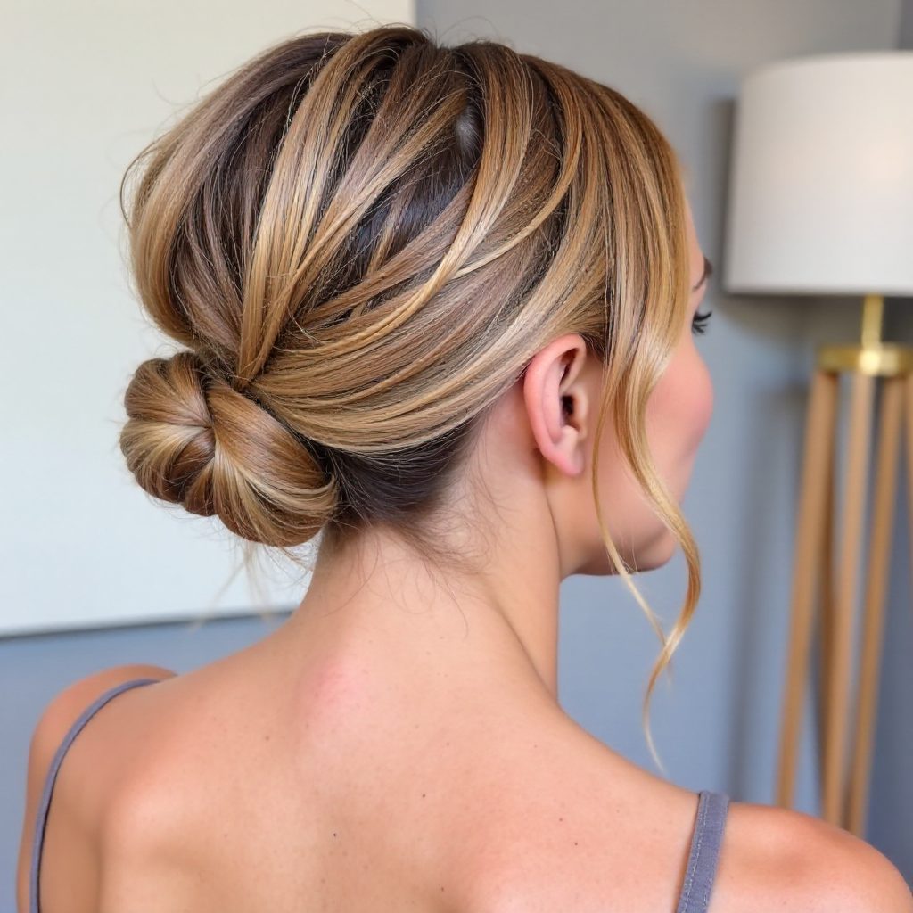Elegant Prom Updo for Medium Length Hair