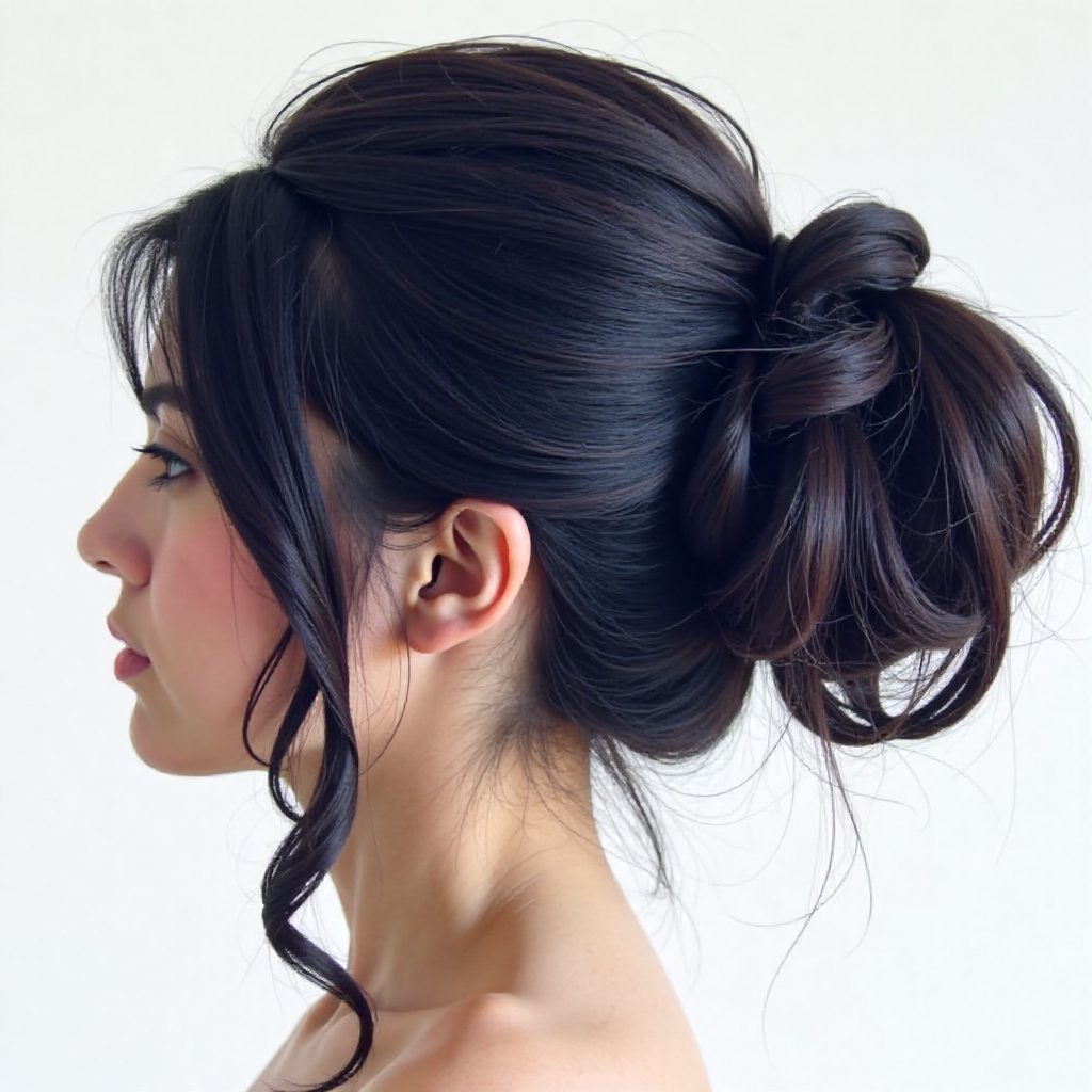 Huge Textured Bun for Prom