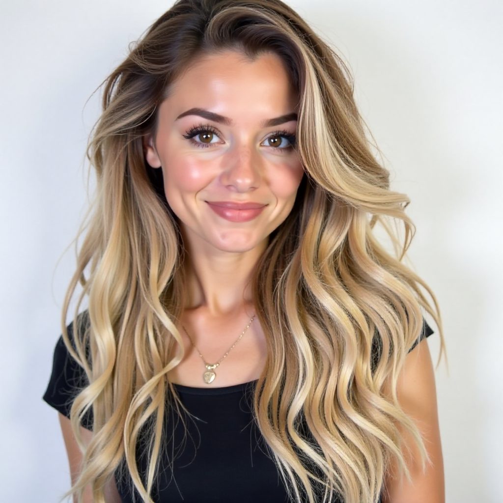 Long Wavy Hair Blonde Balayage