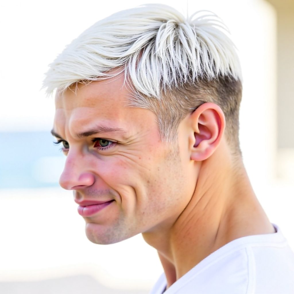 Bleached Hair Matching Eye Color for a Fantastic Style