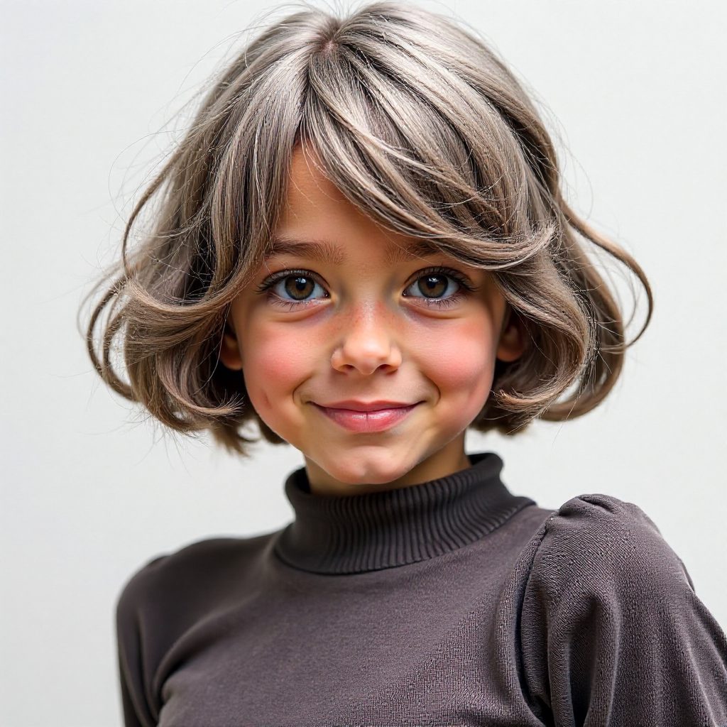 French Bob with Side Swept Bangs