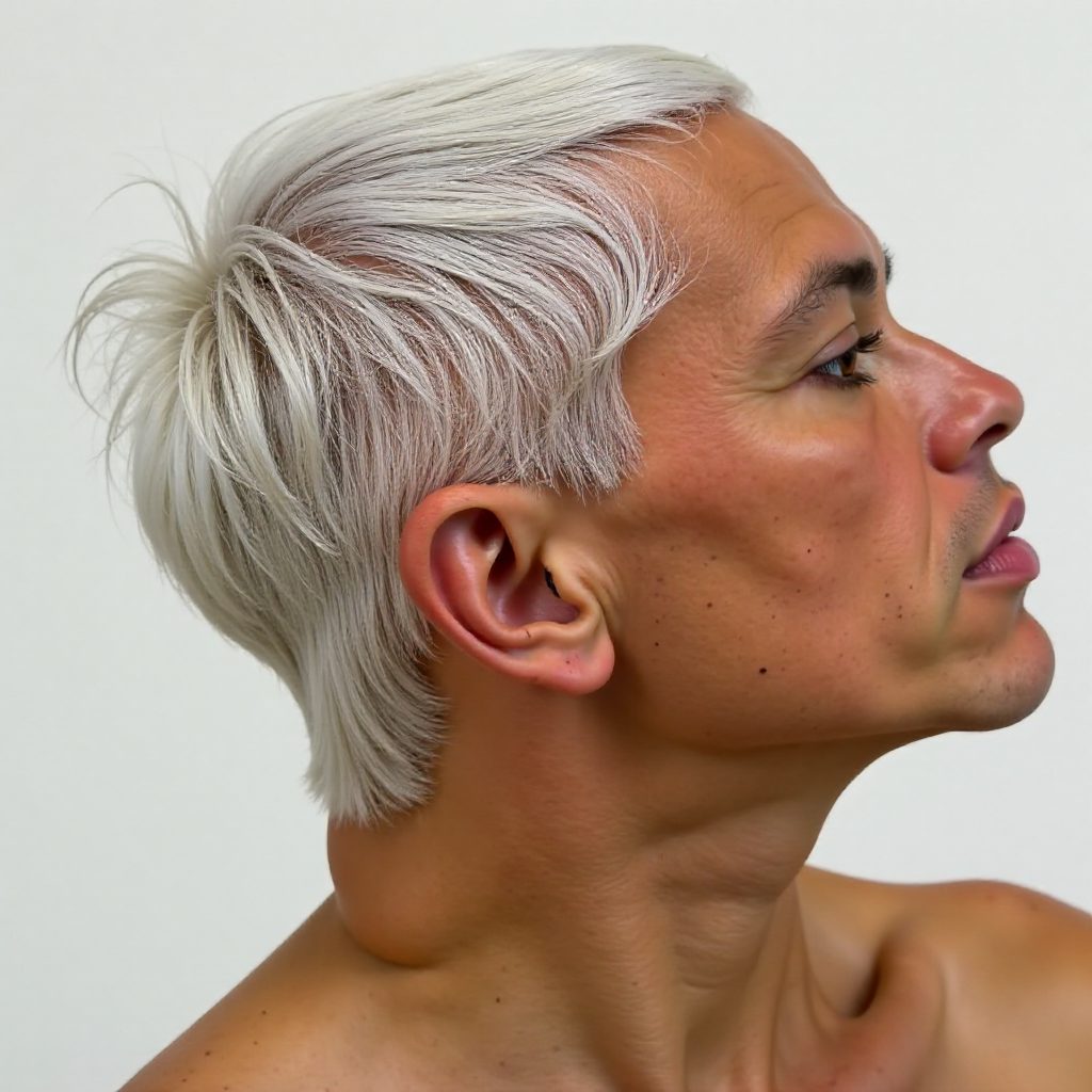 Bleached Buzz Cut for Darker Skin