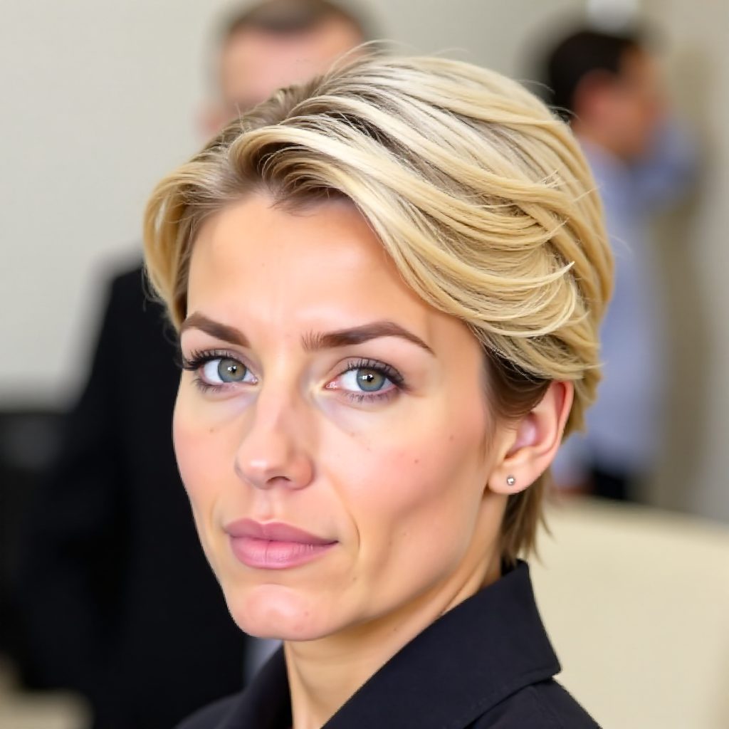 Short Haircut for Narrow Chin