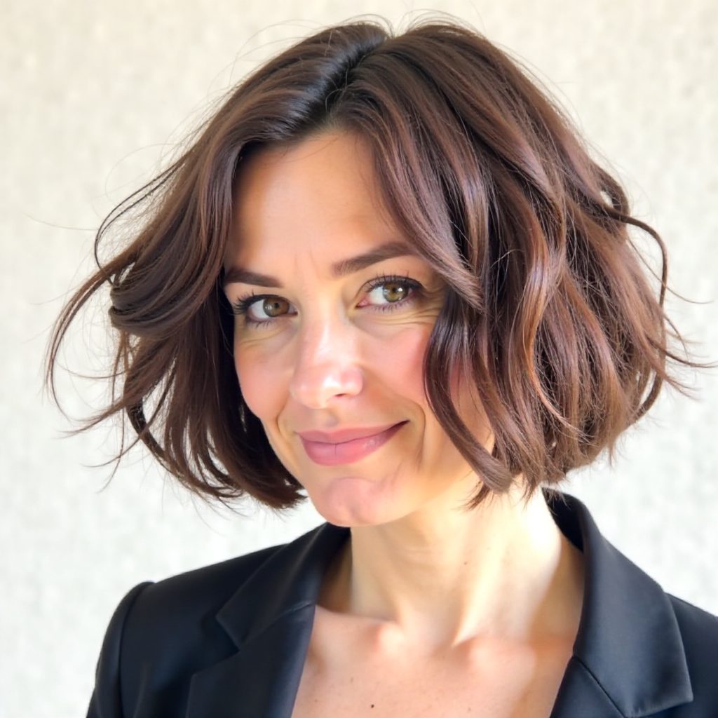 Rounded Bob with Short Bangs