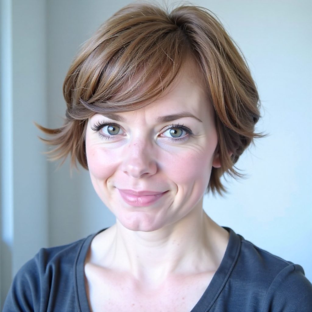 Short Bob for Round Face with Pointed Chin