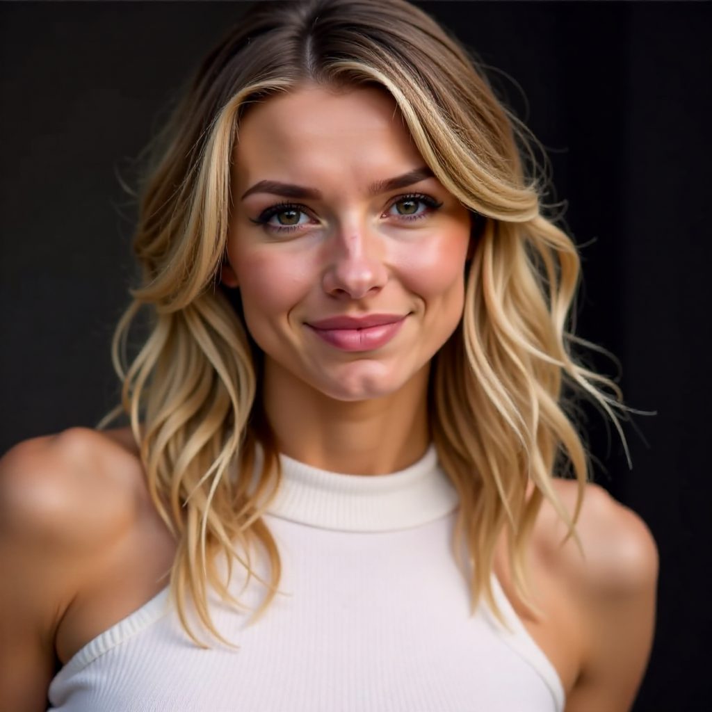 Middle Length Hairstyle for Chiseled Chin