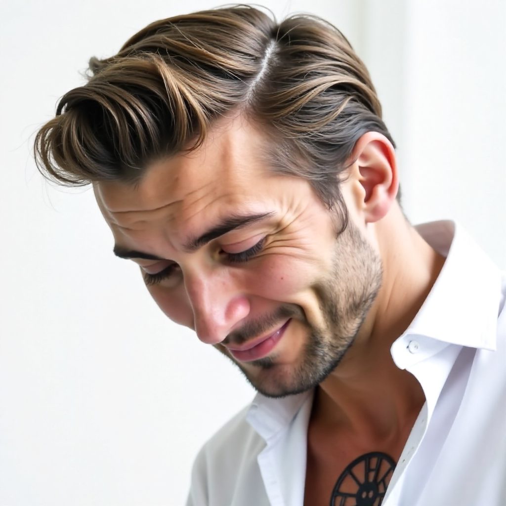 Beard and Short Wavy Hair