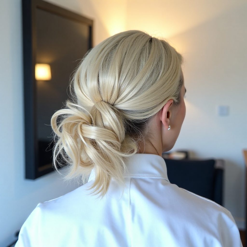 Undone Updo for Wavy Hair