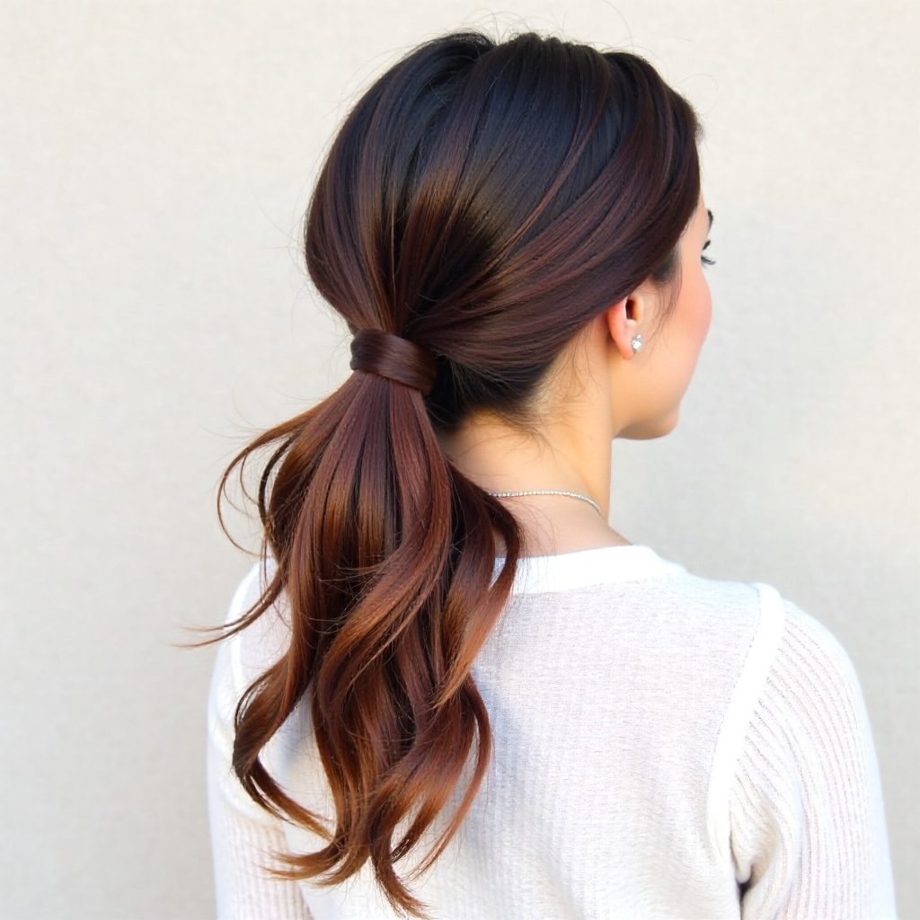 Low Ponytail for Curly Hair