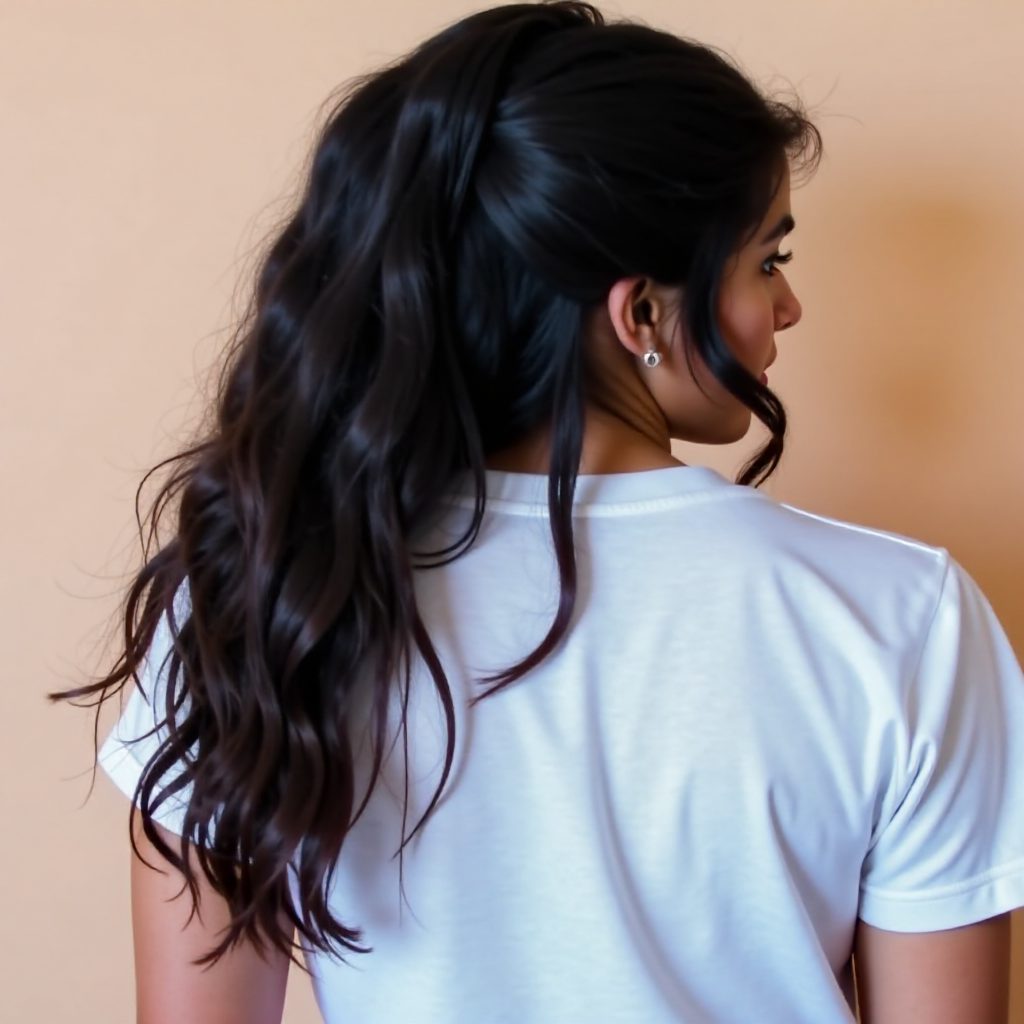 Long Hair Down and Gathered for a Formal Event