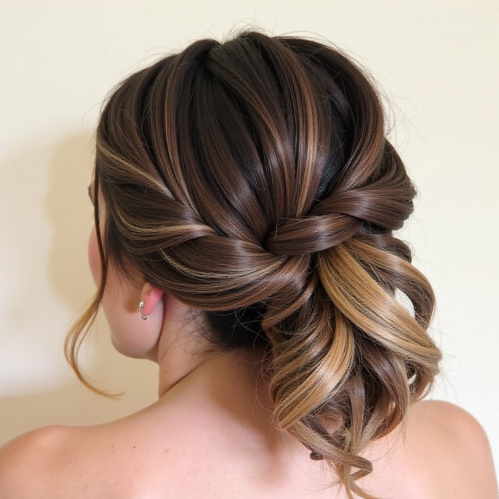 Twisted Bun Hairstyle for Formal Event