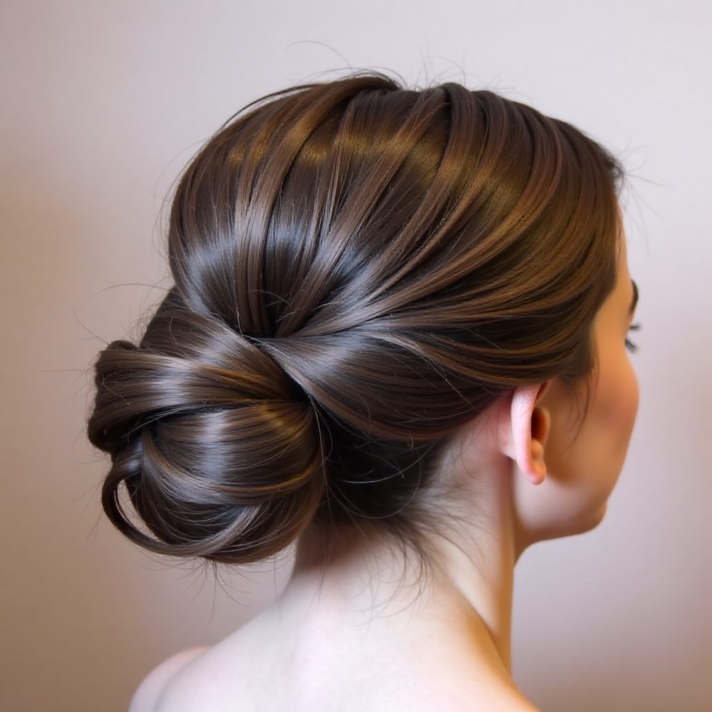Neat Braided Bun for Special Occasion