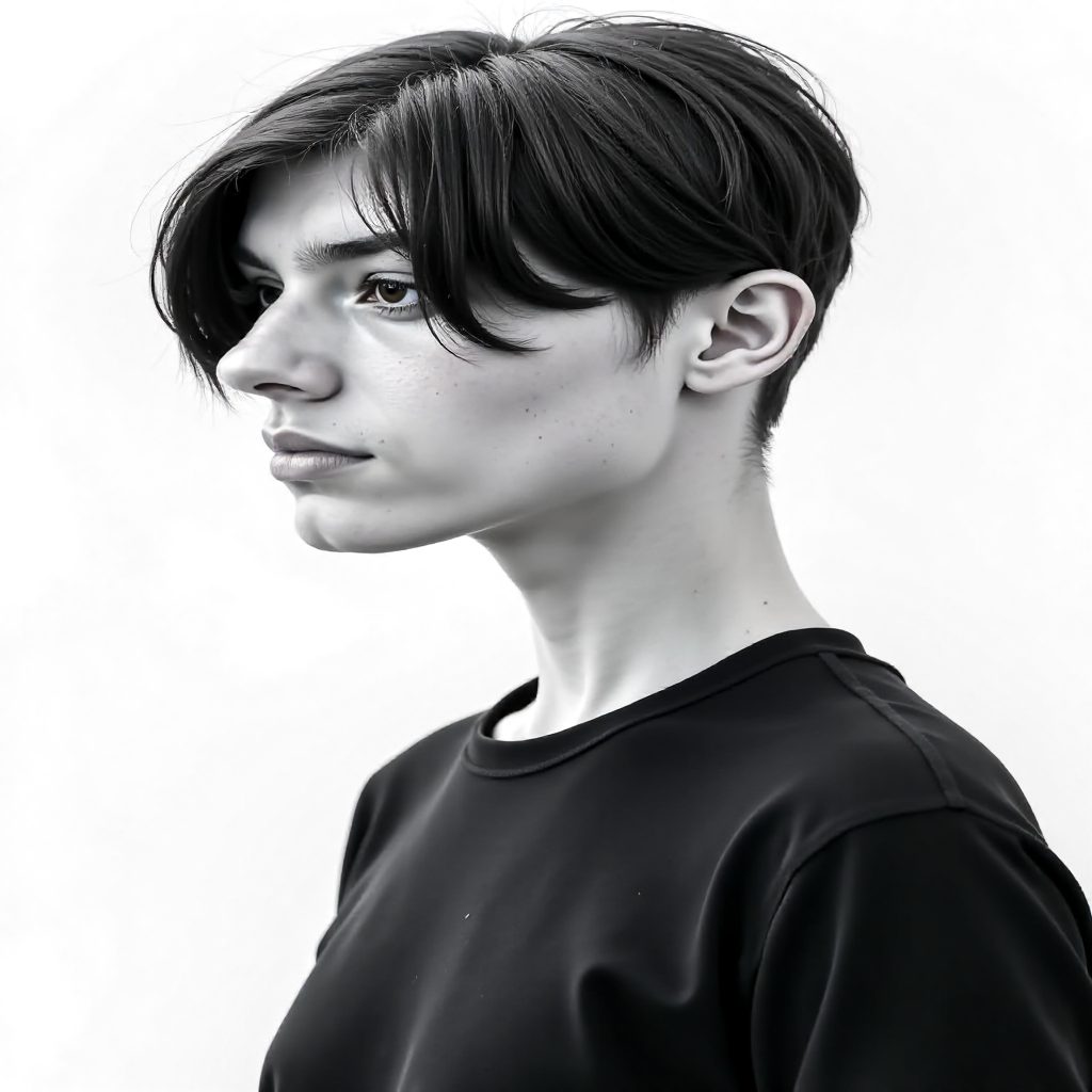 KPOP Haircut with Middle Part
