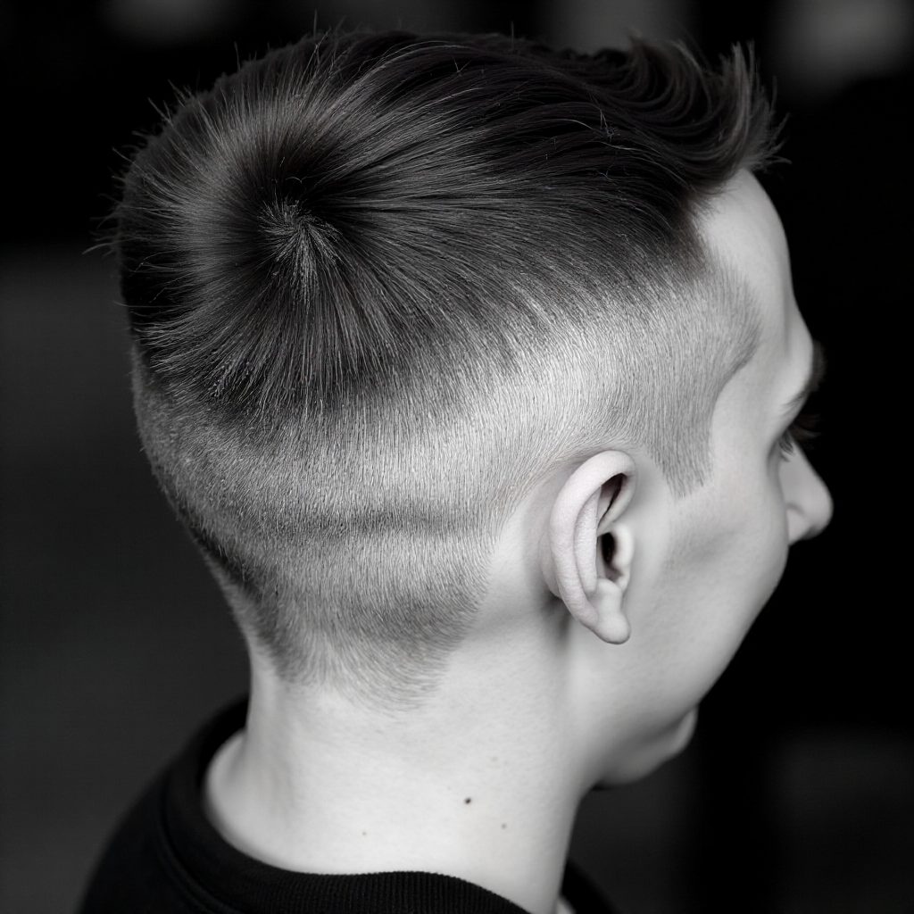 Skin Fade and Man Bun Hairstyle