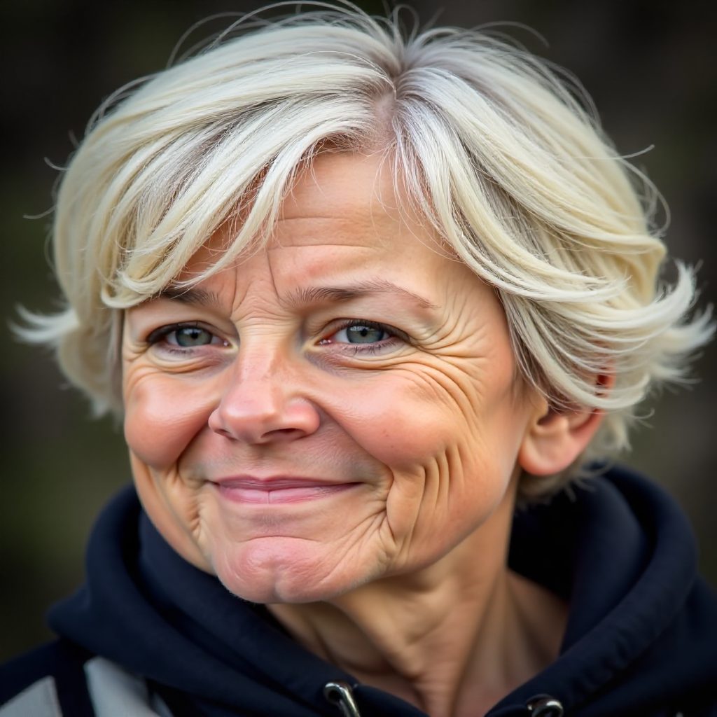 Shaggy Pixie Bob for Fine Gray Hair