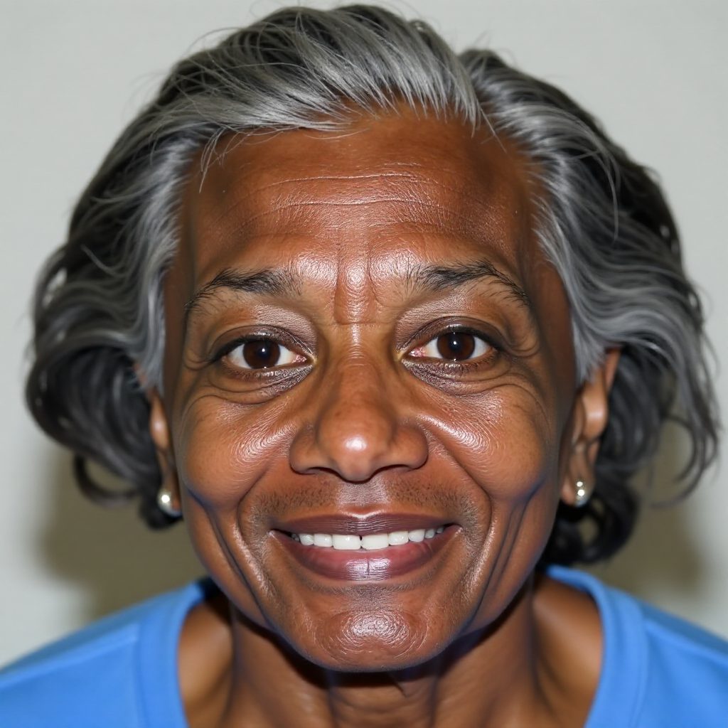 Curled Natural Hair Style for Woman over 70