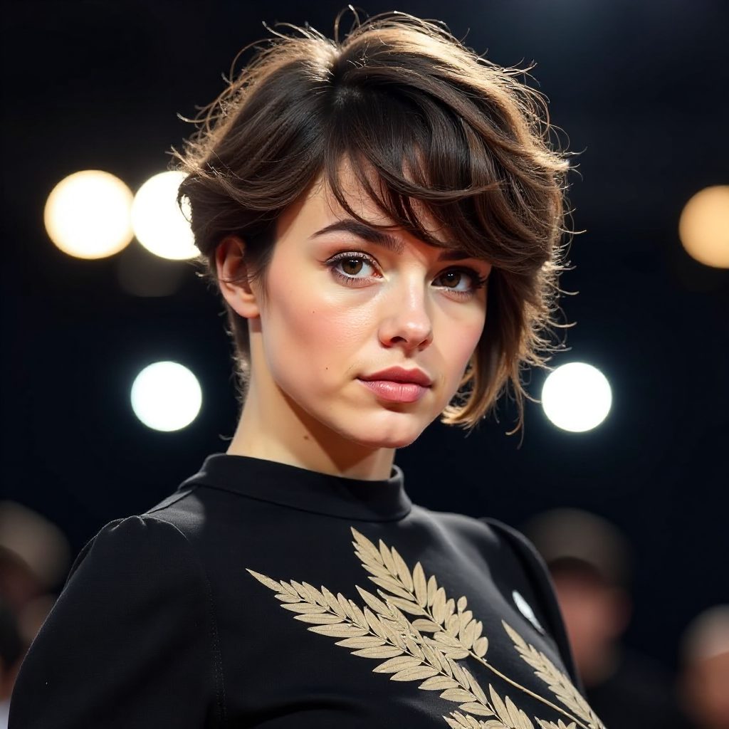 Curly Hair Two Block Cut Idea