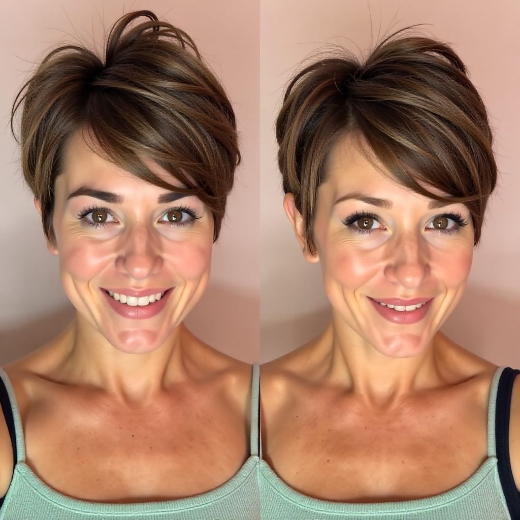 Long Pixie for Women with Thick Hair Over 50