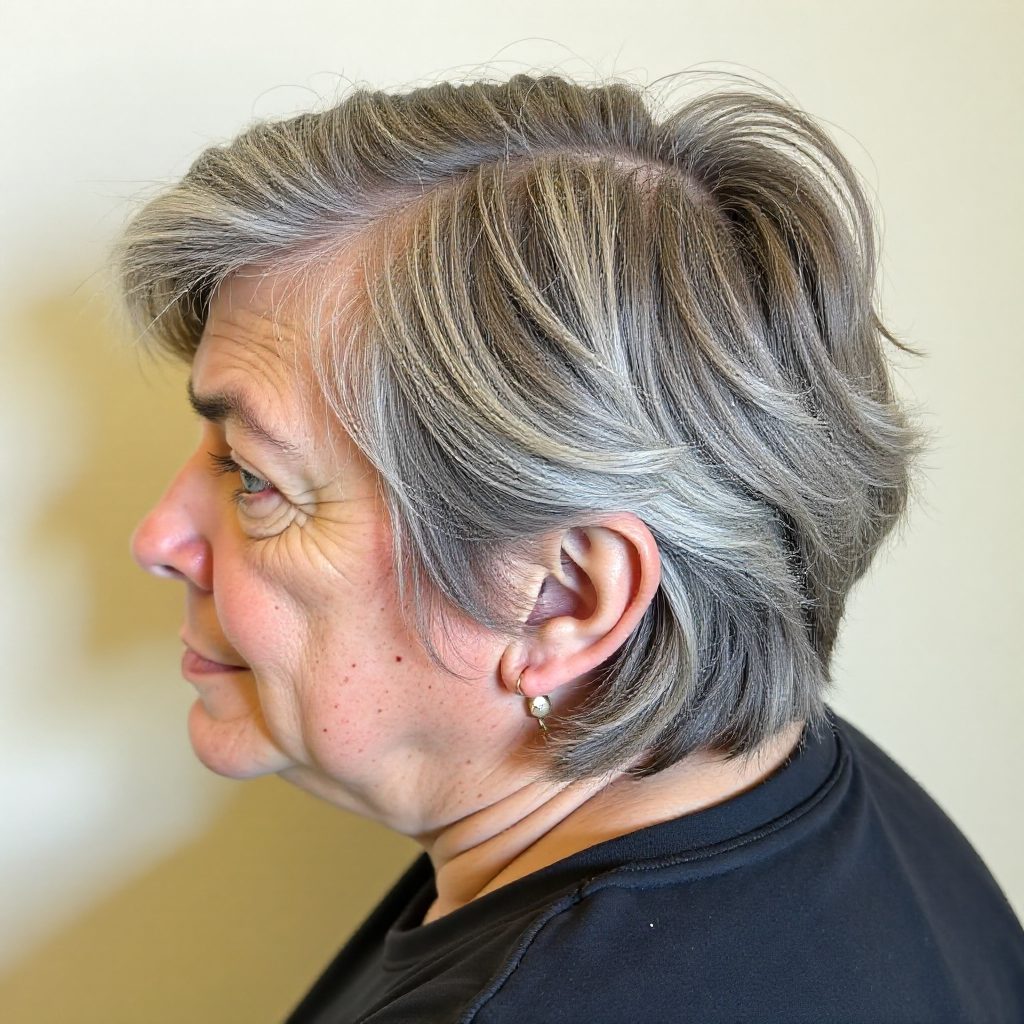 Bob with Short Layers and Bangs for over 60