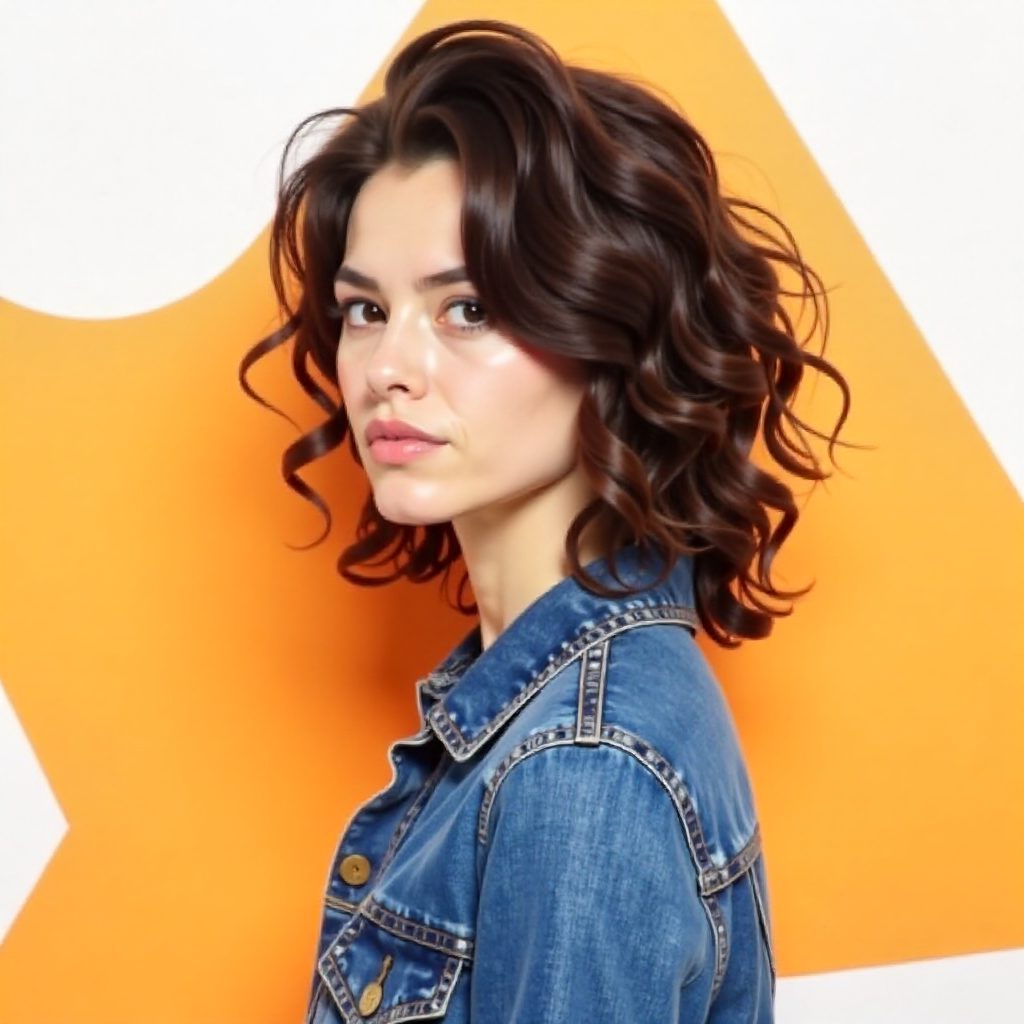 Curly Shag with Choppy Bangs