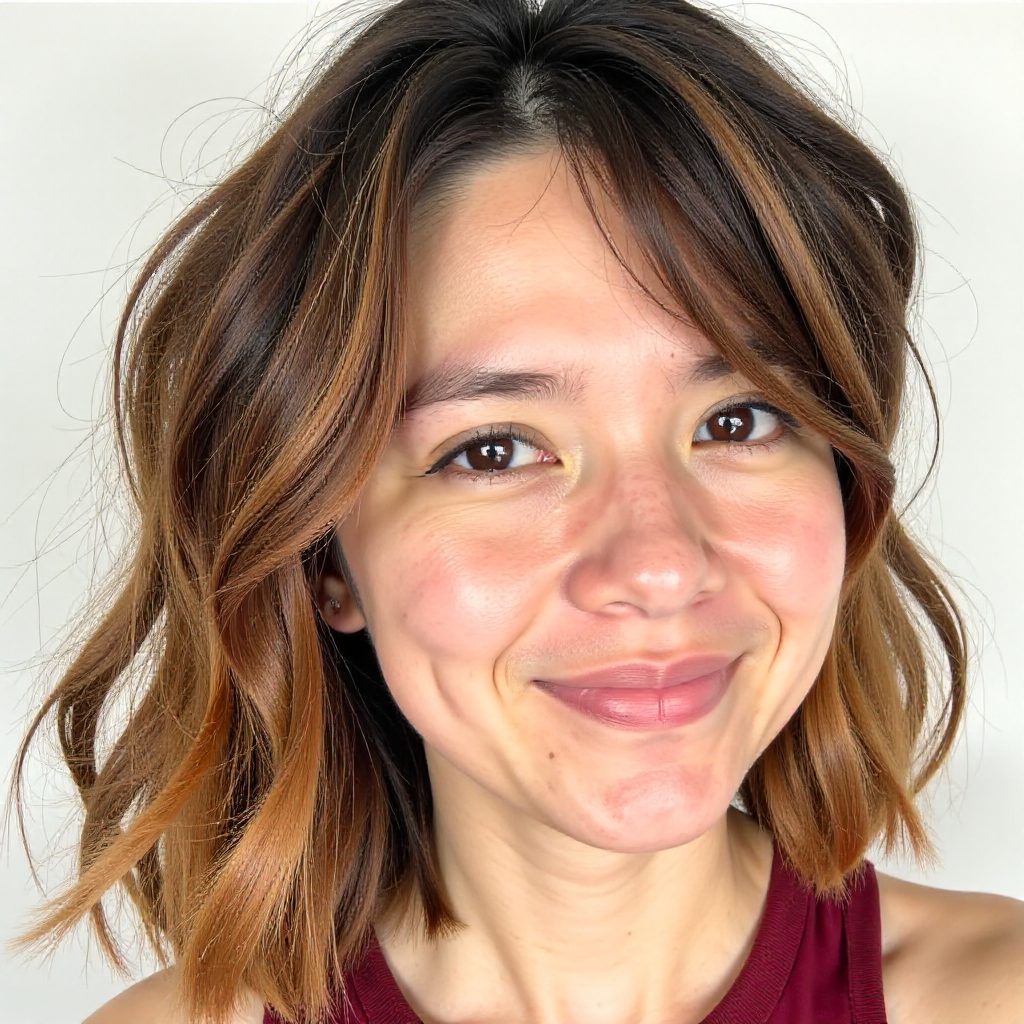 Bob with Curtain Bangs for Thin Hair