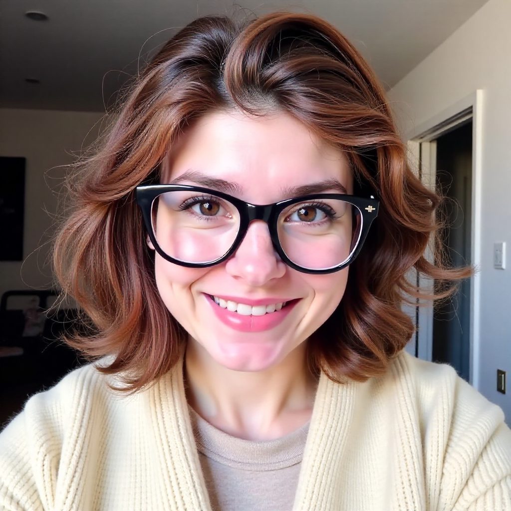 Curly Hairstyle with Baby Curtain Bangs