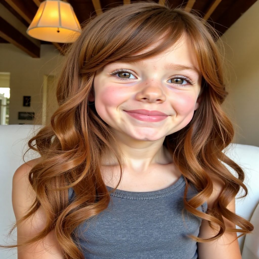 Hairstyle with Bangs for Round Face Shape