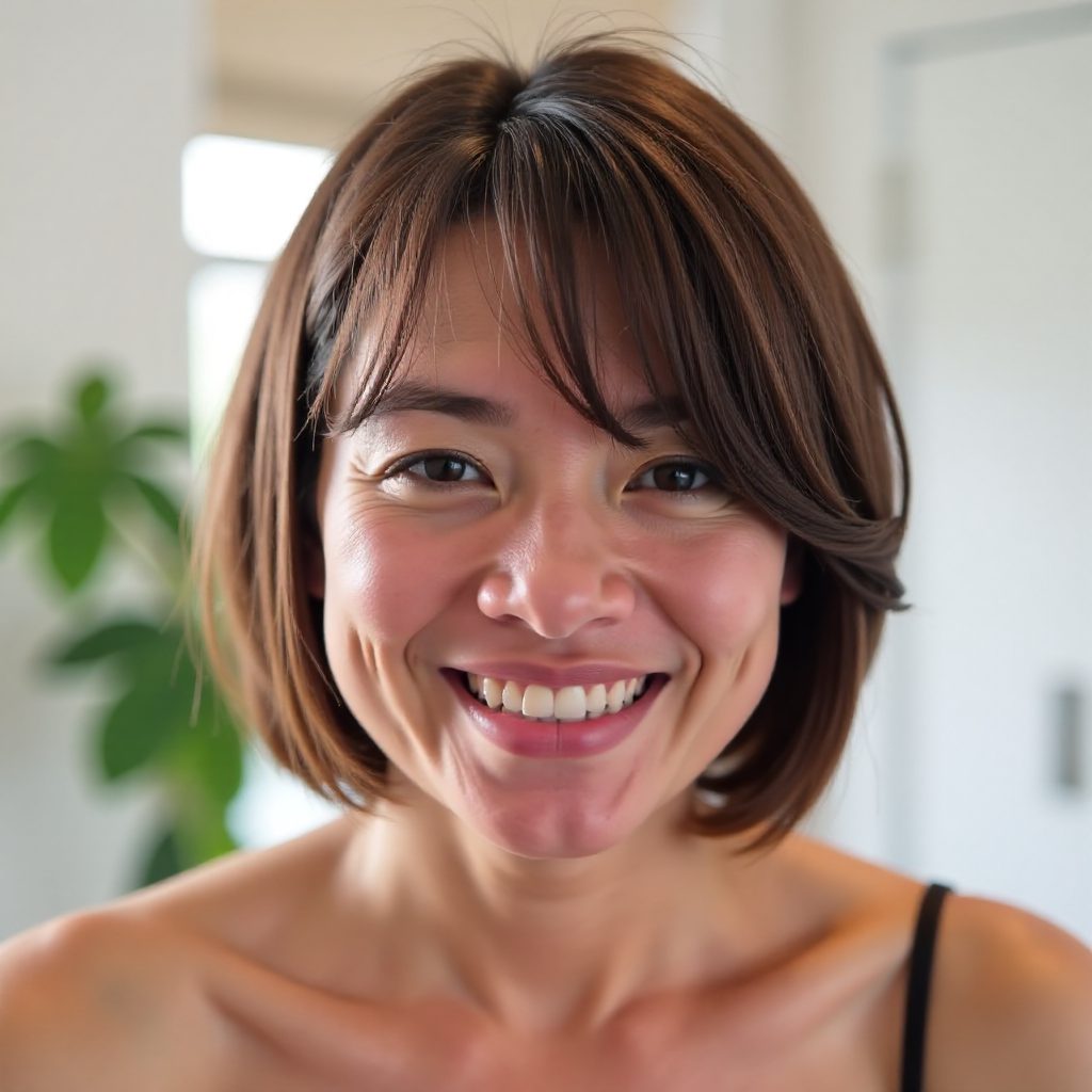 Short Blunt Cut with Fringe for Older Ladies