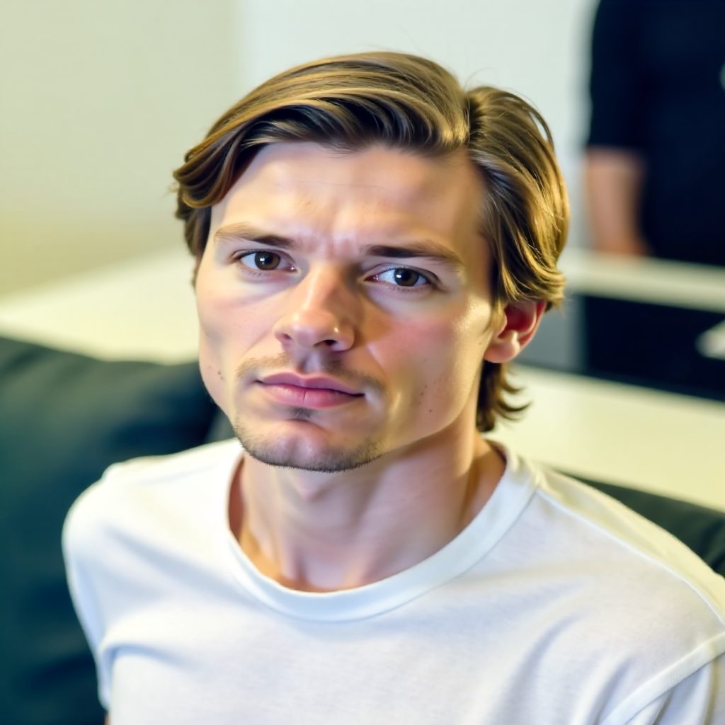 Medium Length Natural Blonde Hairstyle for Men