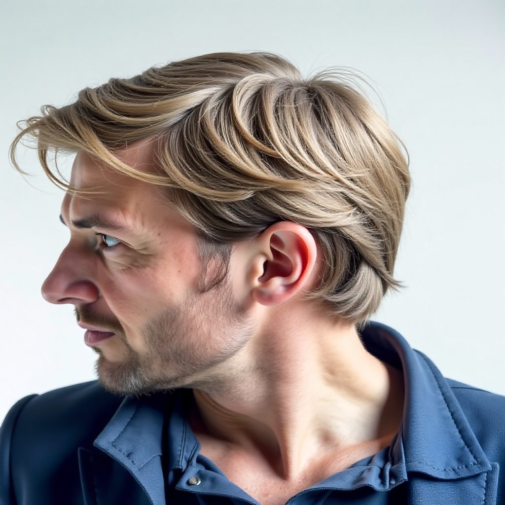 Low Maintenance Haircut for Men with Fine Wavy Hair