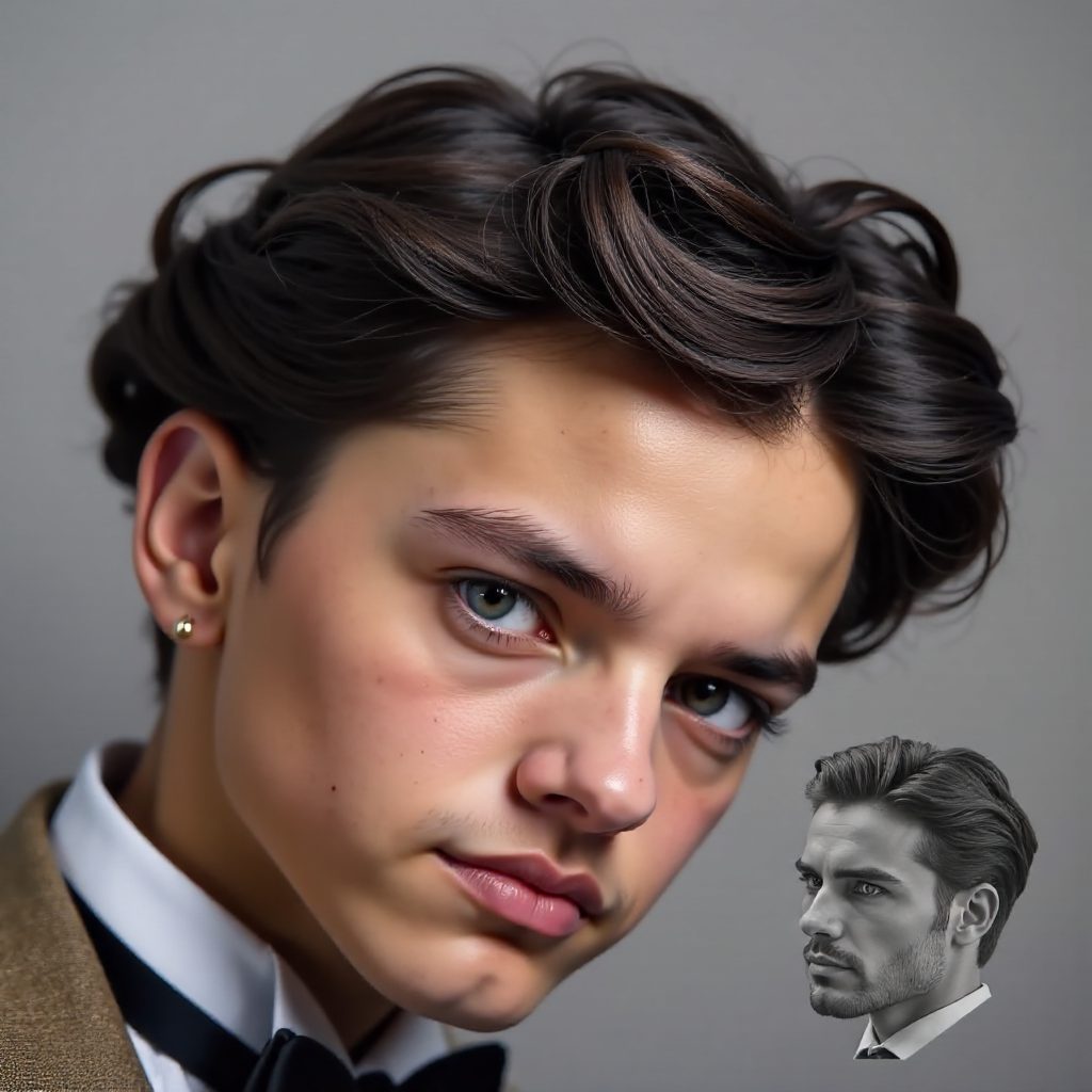 Afro Hairstyle with Disconnected Undercut Sides