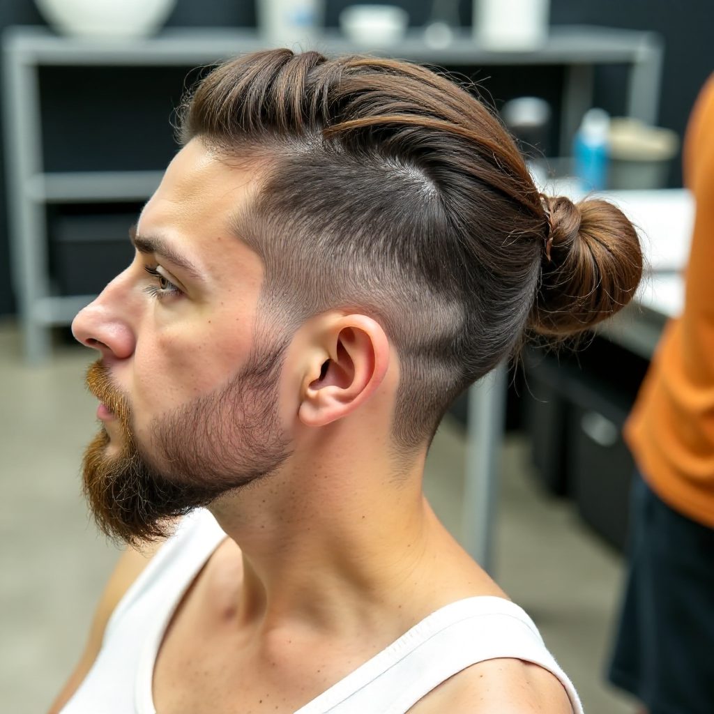 Edgy Long Hairstyle with Shaved Undercut Design