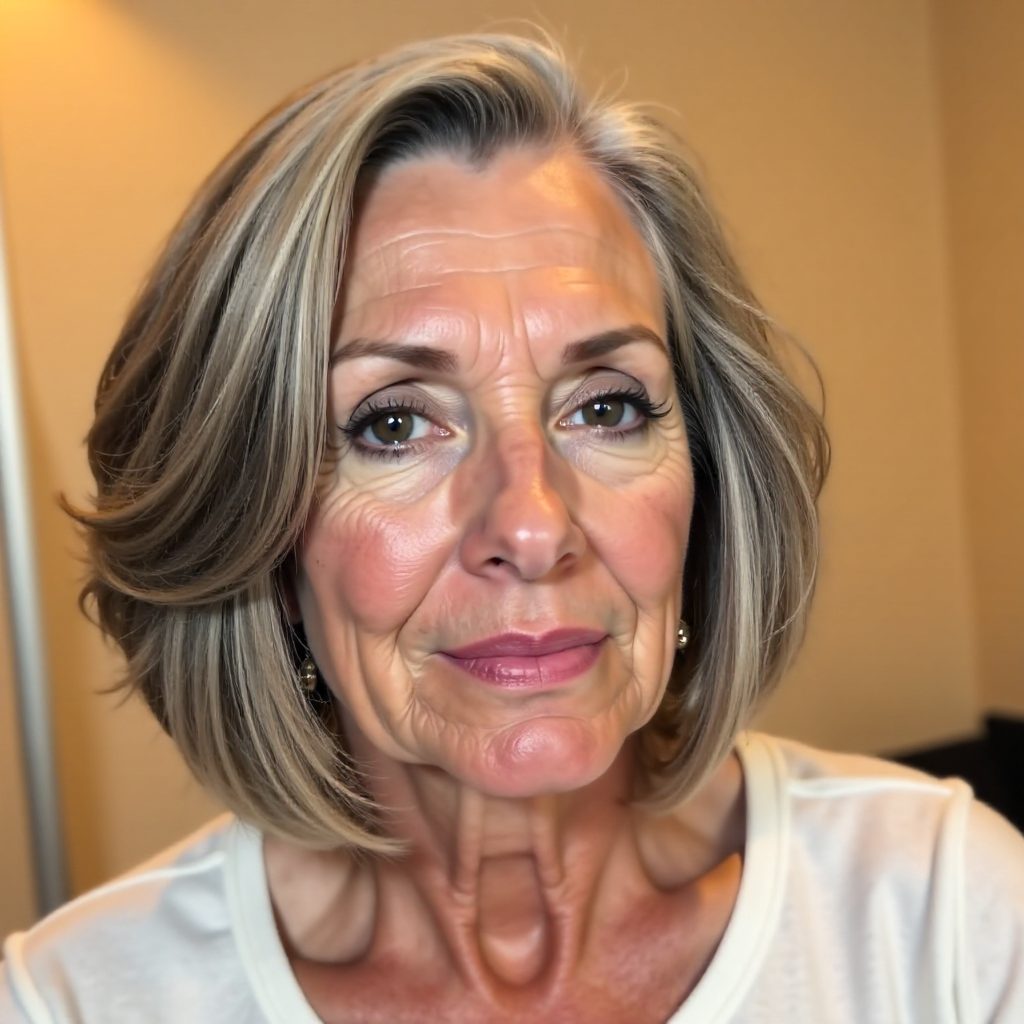 Voluminous Jaw Length Bob with Side Part
