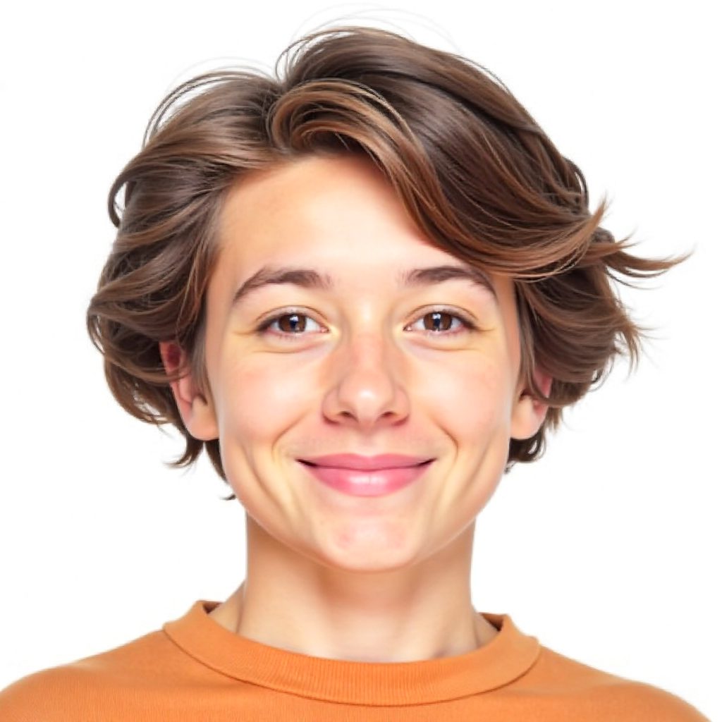 Copper Brown Micro Bob with Side Bangs