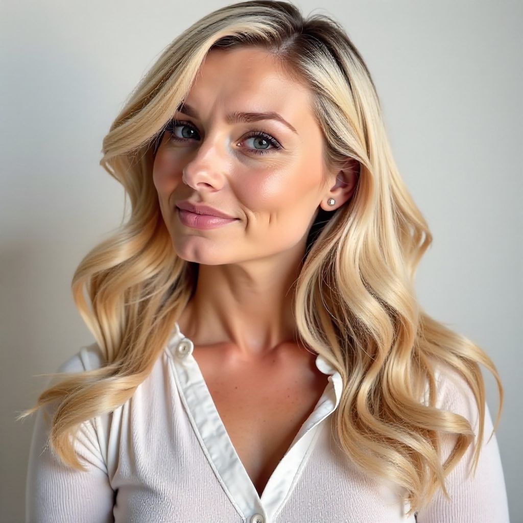 Lush Strawberry Blonde Waves