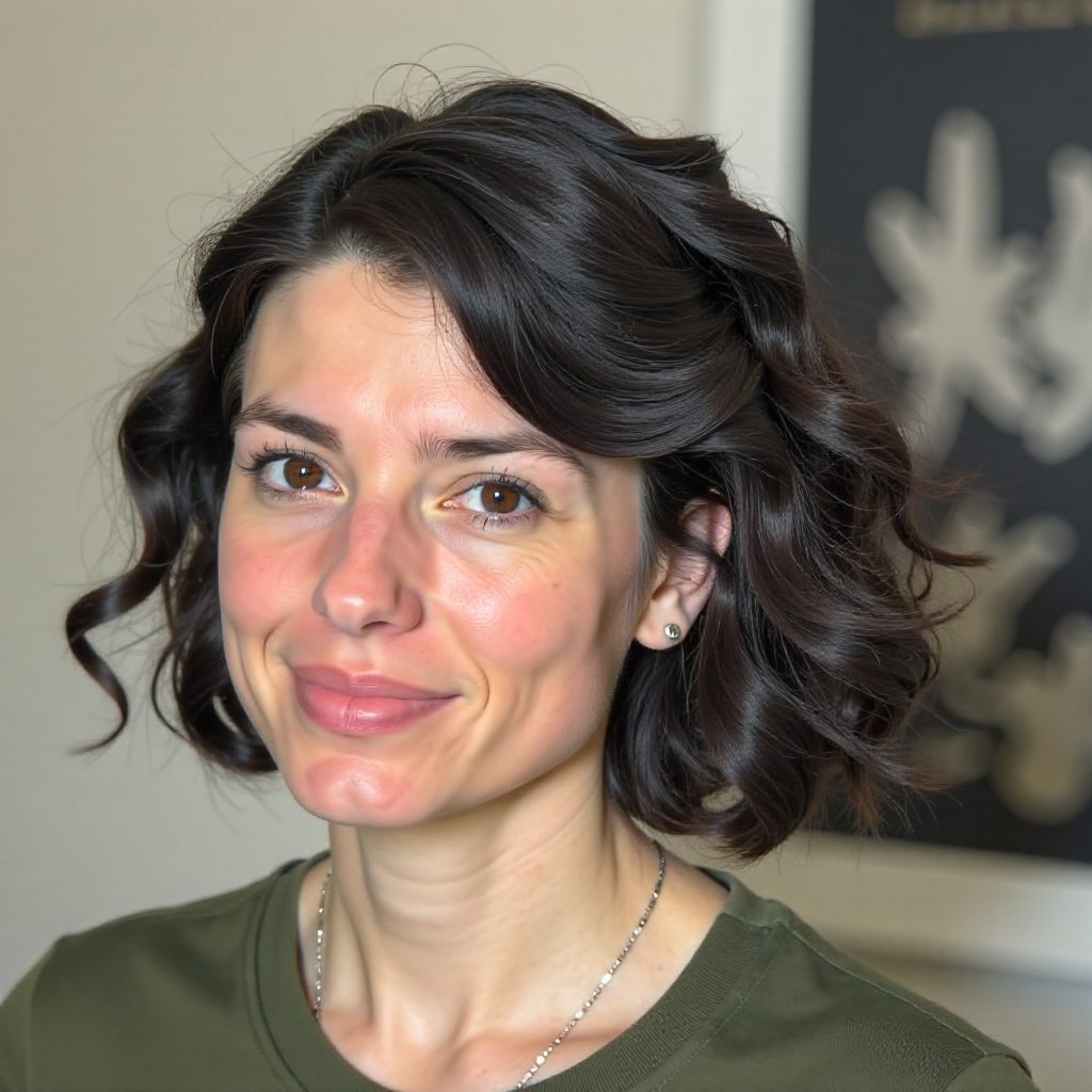 Classic Bob for Thick Graying Waves