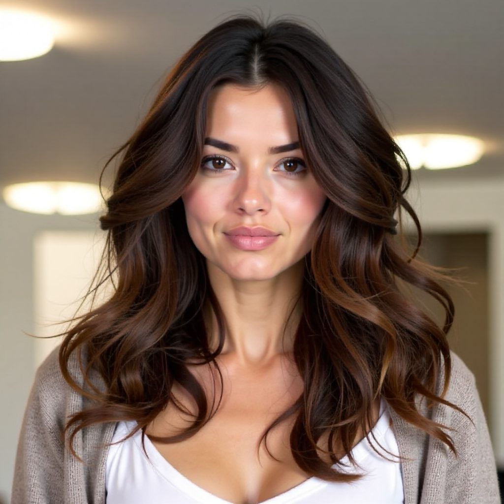 Tousled Medium Hair for Round Faced Beauties